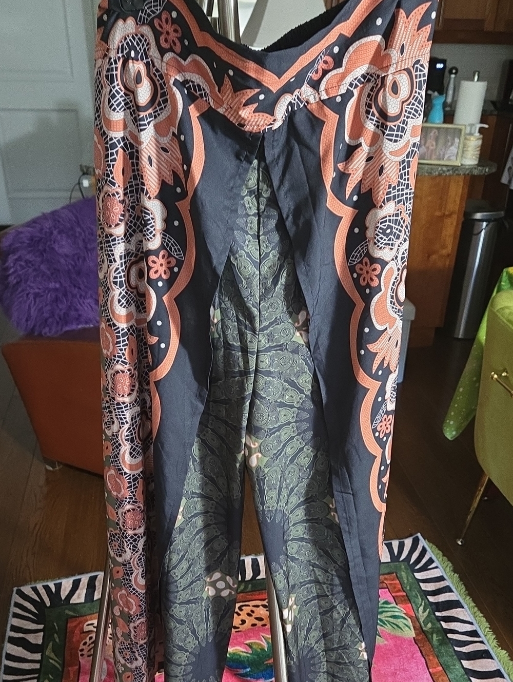 These Poly Pants Feel Like Silk. Unique Wrap Front Elastic Waist